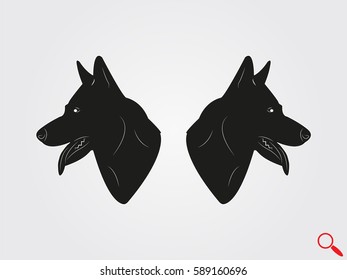 dog, icon, vector illustration eps10