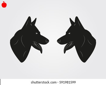 dog, icon, vector illustration eps10