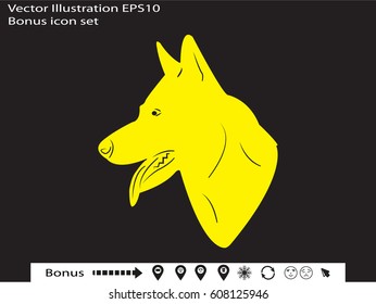 dog, icon, vector illustration eps10