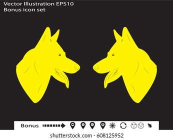 dog, icon, vector illustration eps10