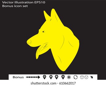 dog, icon, vector illustration eps10