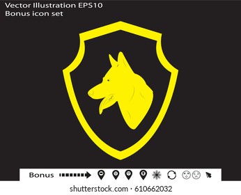 dog, icon, vector illustration eps10