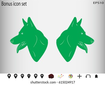 dog, icon, vector illustration eps10