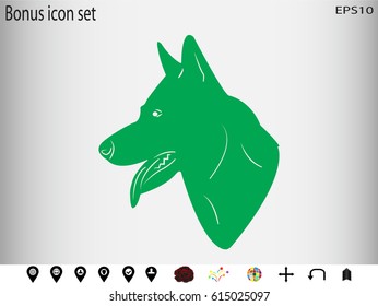 dog, icon, vector illustration eps10