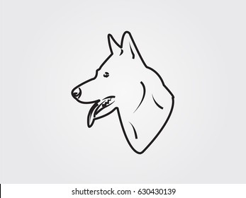 dog, icon, vector illustration eps10