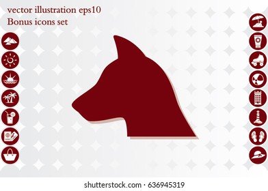 dog icon vector illustration eps10