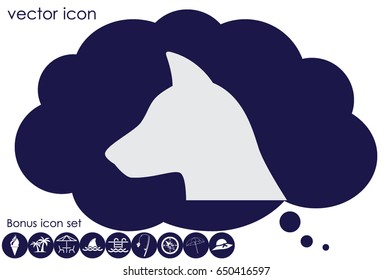 dog icon vector illustration eps10