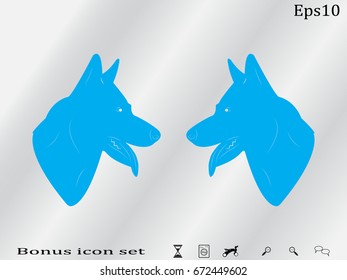 dog, icon, vector illustration eps10