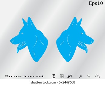 dog, icon, vector illustration eps10