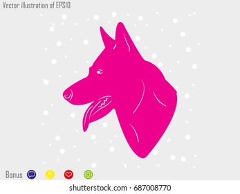dog, icon, vector illustration eps10