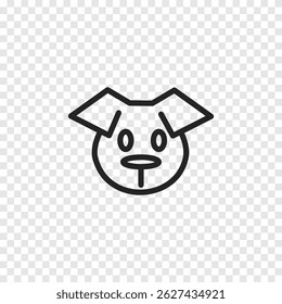 Icono de perro. Ilustración vectorial plana.