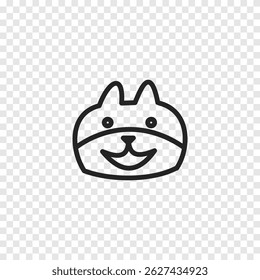 Icono de perro. Ilustración vectorial plana.