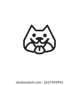 Dog icon. Vector illustration flat.