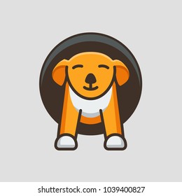 dog icon vector illustration for logo template
