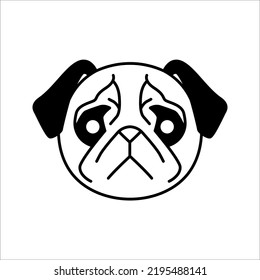 Dog icon Vector illustration on white background. Animal Logotype concept. Logo design template.