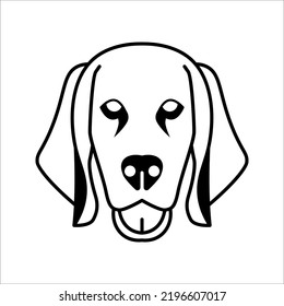 Dog icon Vector illustration on white background. Animal Logotype concept. Logo design template.