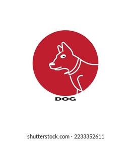 dog icon vector illustration simple design