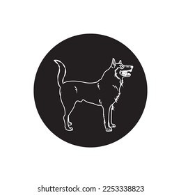 dog icon vector illustration simple design