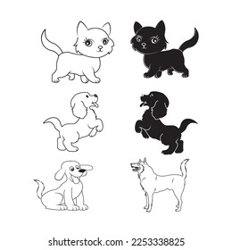 Hundesymbol Vektorgrafik-Design
