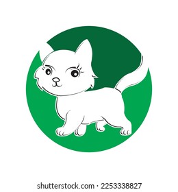 diseño simple del vector de icono de perro