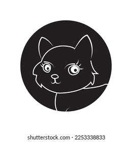 diseño simple del vector de icono de perro