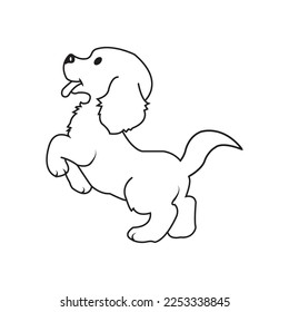 diseño simple del vector de icono de perro