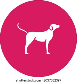 Imagen vectorial de icono de perro. También se puede usar en Village. Adecuado para aplicaciones móviles, aplicaciones web y medios impresos.