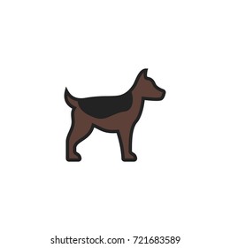 Dog Icon Vector Isolated