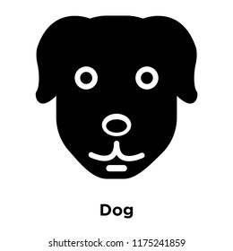 Dog icon vector isolated on white background, logo concept of Dog sign on transparent background, filled black symbol