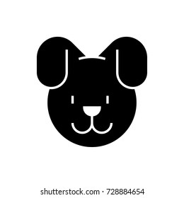dog icon vector isolated on white background