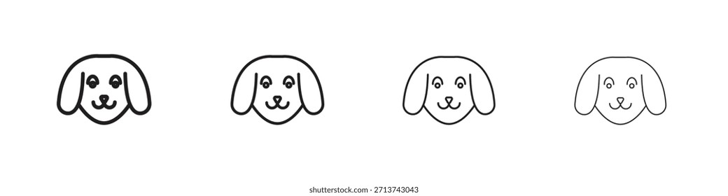 Icono de perro. Vector de pictogramas aislados.