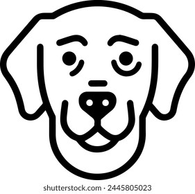 Ilustración de línea de Vector de perro