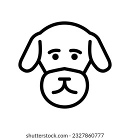 Dog icon. Vector linear illustration