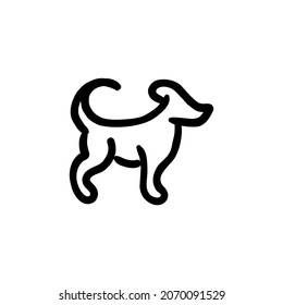 icono de perro en vector. Logotipo - Doodle