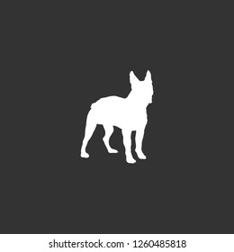 dog icon vector. dog sign on black background. dog icon for web and app