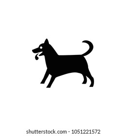 Dog icon. Vector dog silhouette