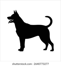 dog icon vector silhouette on white background.
