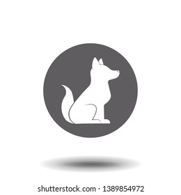 Dog icon vector. Simple flat symbol. Illustration pictogram
