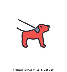 dog icon. vector.Editable stroke.linear style sign for use web design,logo.Symbol illustration.