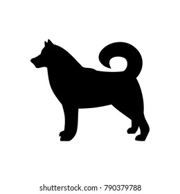 Dog Icon,dog Breed Husky,vector Illustration