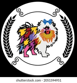  dog icon.logo vector.Easter Bunny.Can be used for or babies t-shirt design.Fashion print graphic.Cartoon animal illustration