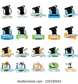 Dog Icons - Isolated On White Background - Vector Illustration, Graphic Design Editable For Your Design. Dog Logo