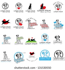 Dog Icons - Isolated On White Background - Vector Illustration, Graphic Design Editable For Your Design. Dog Logo