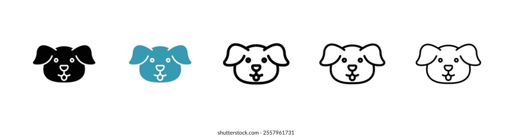 Dog icons pack in black and blue.