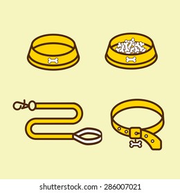 Dog icons set 