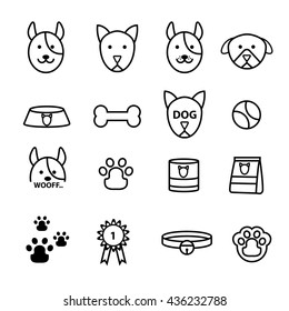 Dog icons set