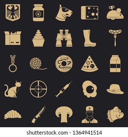 Dog icons set. Simple set of 25 dog vector icons for web for any design