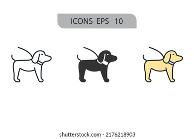 Dog icons  symbol vector elements for infographic web
