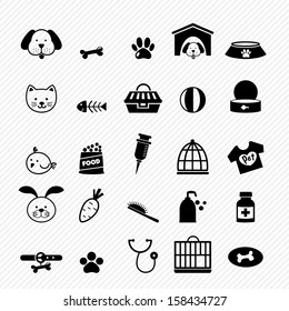 Dog icons vector