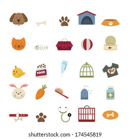 Dog icons vector